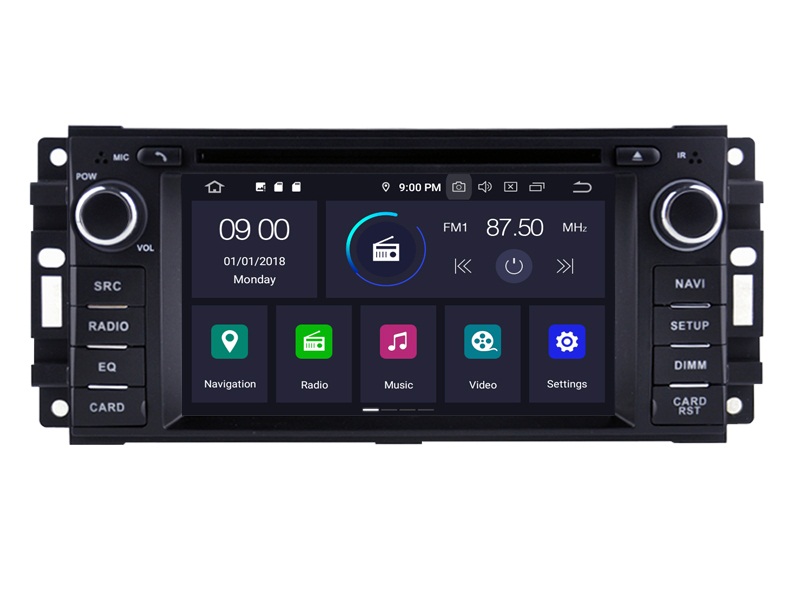 jeep chrysler dodge autoradio navigatie dvd carkit android 10 diverse modellen 64GB