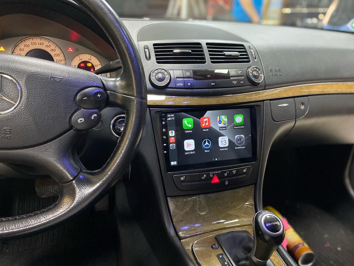 Navigatie voor Mercedes E Klasse W211 touchscreen android 10 carkit Apple Carplay android auto