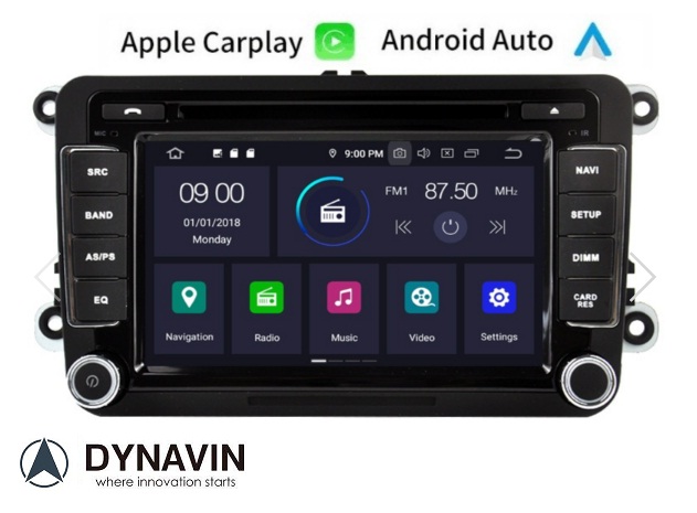 Geschikt voor vw golf 6 radio navigatie carkit usb android 12 carkit draadloos carplay android auto 64 GB