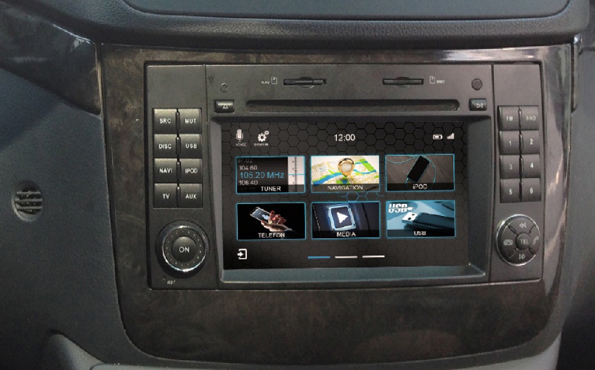 Mercedes B klasse W245 navigatie dvd Parrot carkit apple carplay android auto DAB+ TMC