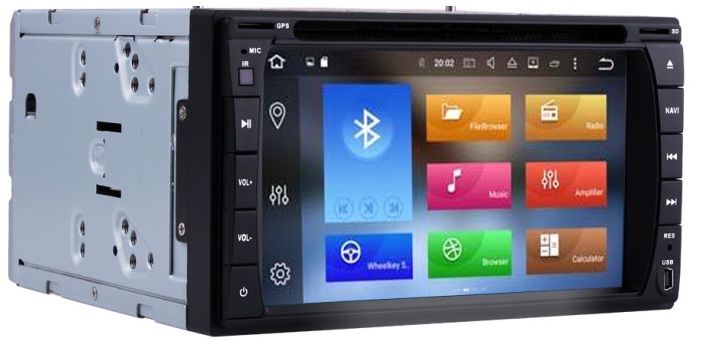 2DIN autoradio met CD/DVD Bluetooth, USB en Navigatie. (Handsfree bellen)