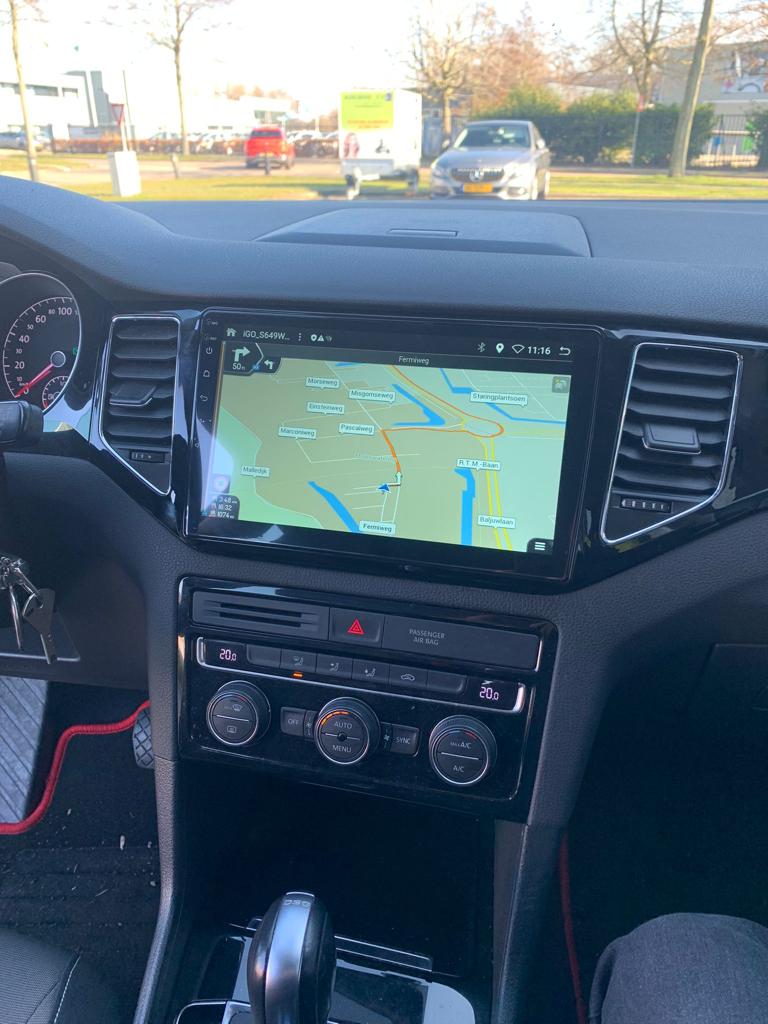 Volkswagen sportsvan navigatie 10,1 inch carkit android 12 apple carplay android auto overname boordcomputer 64GB