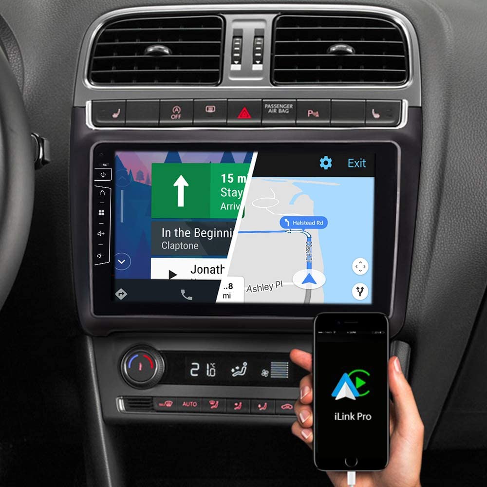 Navigatie VW Polo 2014-2017 touch Screen parrot carkit overname boordcomputer Carplay android