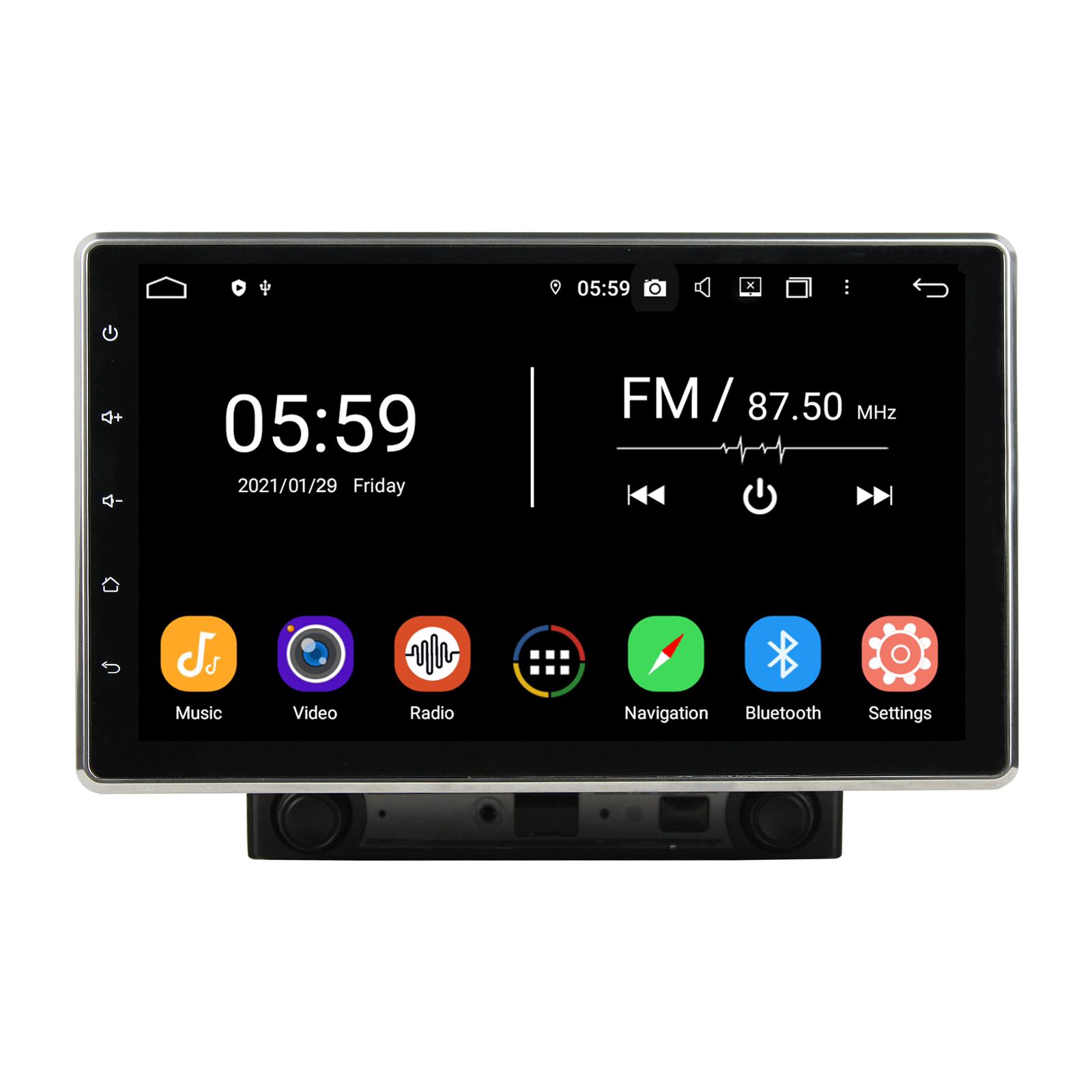 2 din inch touchscreen android 10 usb 64gb