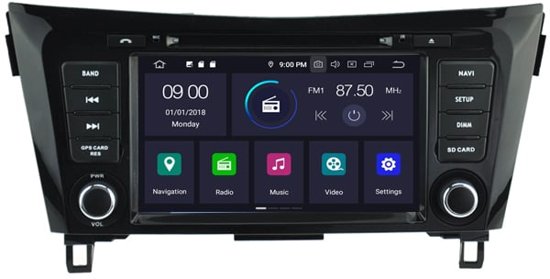 Nissan qashqai 2013-2017 navigatie dvd carkit android 10 DAB+ 64GB