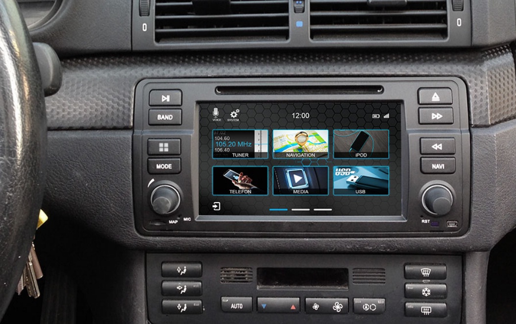 BMW E46 - 3 SERIE /M3 Navigatie dvd Parrot carkit android auto apple carplay usb DAB+