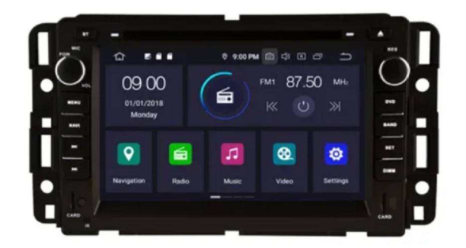 Formuleren Moeras Luchtvaartmaatschappijen autoradio GMC Navigatie Dvd carkit android 9 usb dab+ 64gb