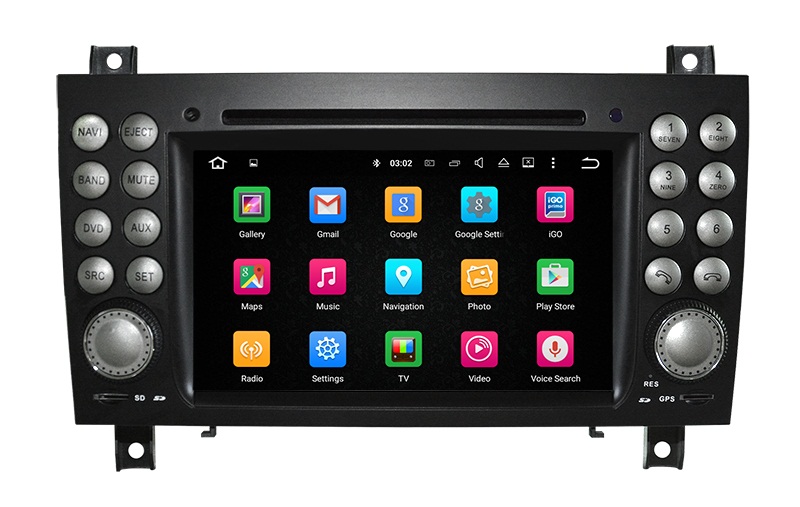 Radio navigatie Mercedes SLK 2004-2011 android 13 dvd carkit 64GB android auto apple carplay