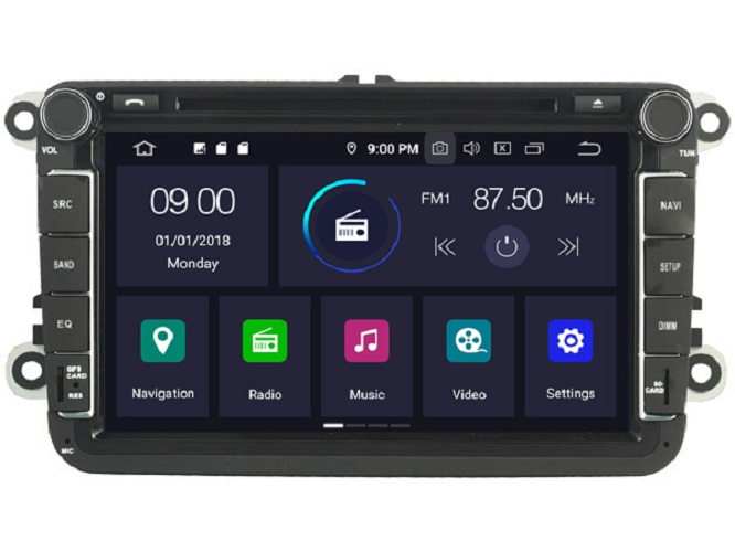 Navigatie voor volkswagen 8 inch carkit usb sd wifi android 12 carkit apple carplay android auto 64gb