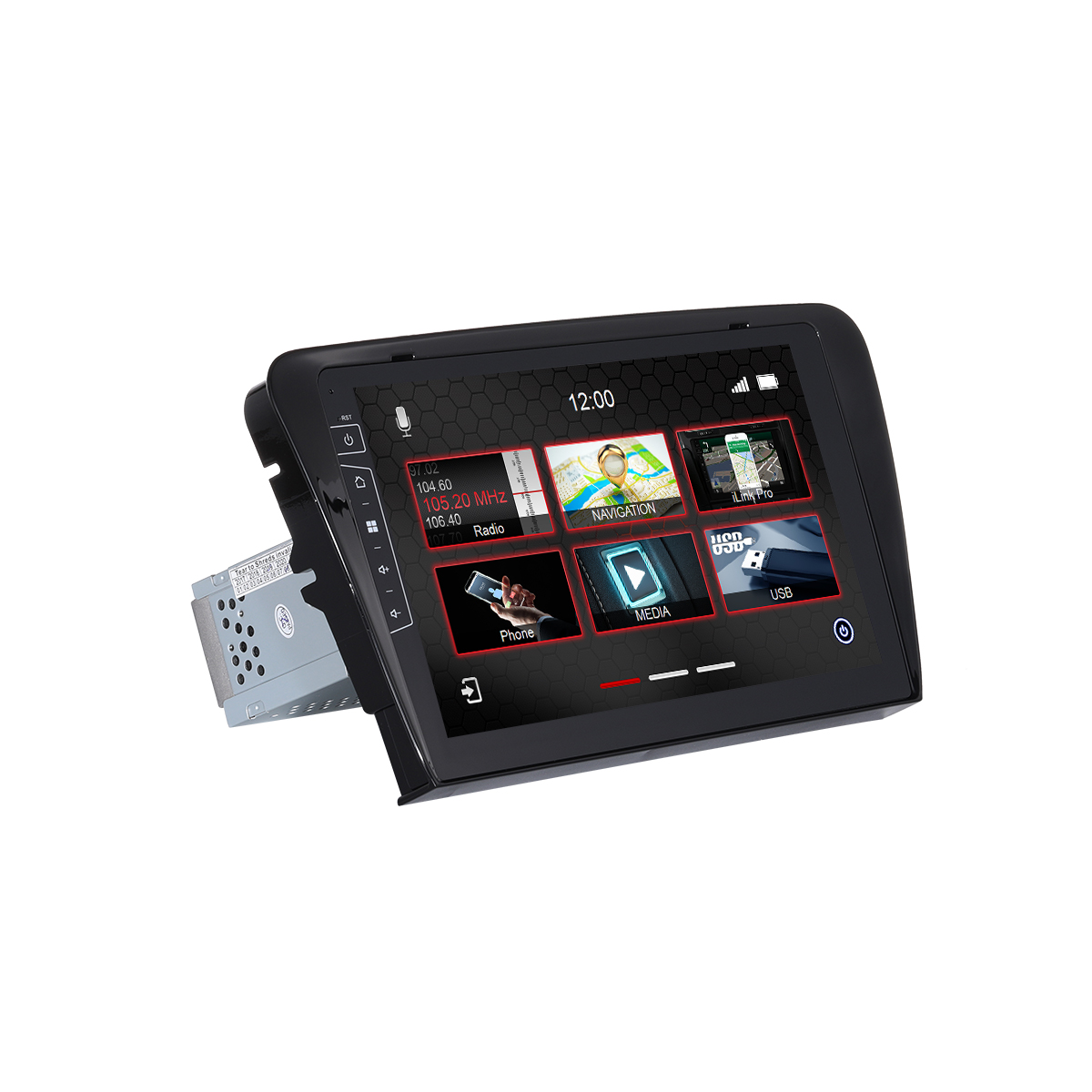 Navigatie skoda octavia III vanaf 2013 touch Screen parrot carkit overname boordcomputer TMC Carplay android Auto 