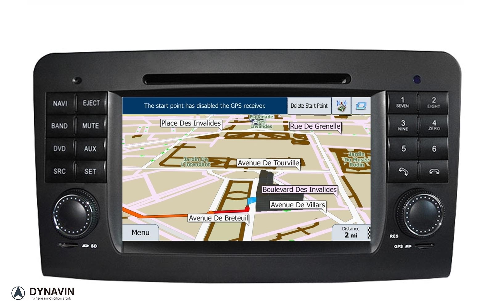 Navigatie Mercedes ML 2005-2013 dvd carkit android auto carplay met most