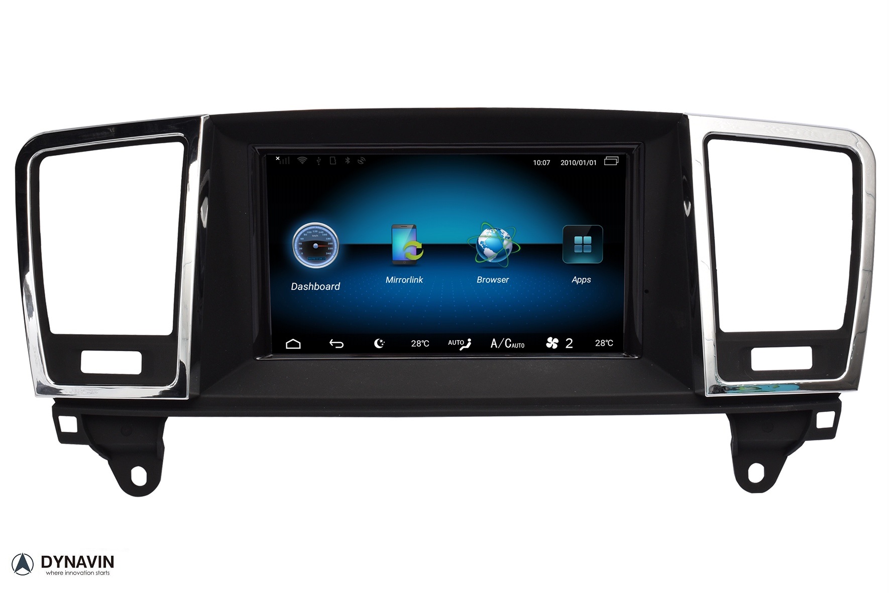 Mercedes ML navigatie vanaf 2012 carkit android 13 met apple carplay en android auto