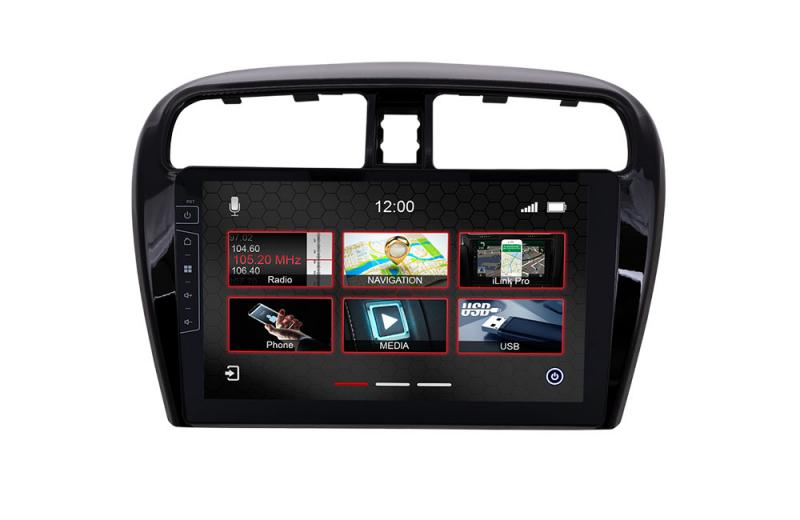 Navigatie Mitsubishi mirage vanaf 2012 touchscreen android auto apple carplay usb TMC 