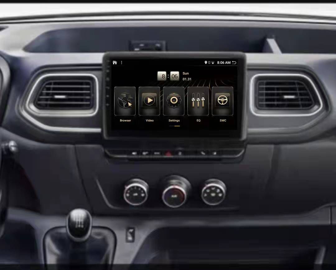Navigatie Renault Master vanaf 2020 touch Screen android 12 apple carplay android auto