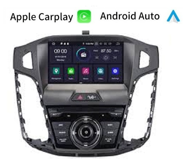 Ford focus 2011-2015 Navigatie dvd carkit usb android 10 draadloos carplay android auto 64GB 