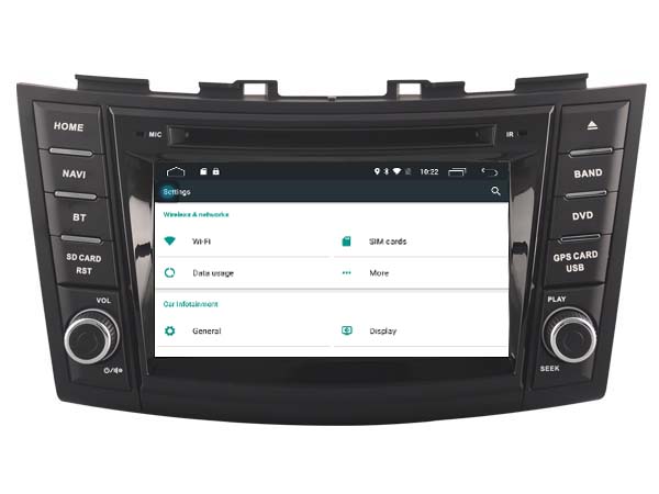 Suzuki Swift 2010-2017 radio navigatie Android 12 carkit usb 