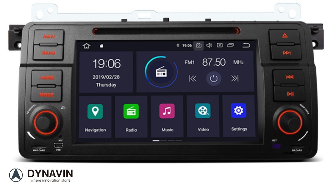 BMW E46 / M3 radio navigatie carkit usb sd android 10 carkit 64gb