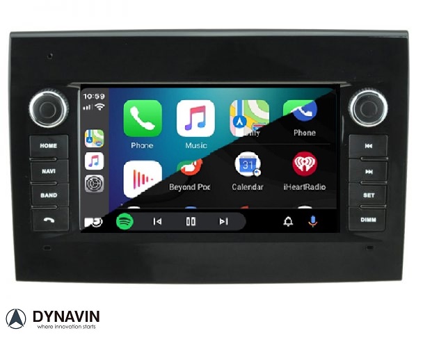 Navigatie fiat ducato vanaf 2006 android 12 usb overname stuurbediening met apple carplay en android auto dynavin