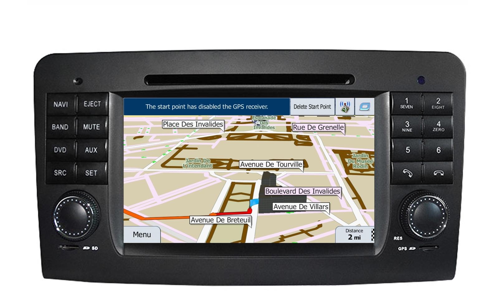 Navigatie Mercedes GL X164 2006-2012 dvd carkit android auto carplay met most