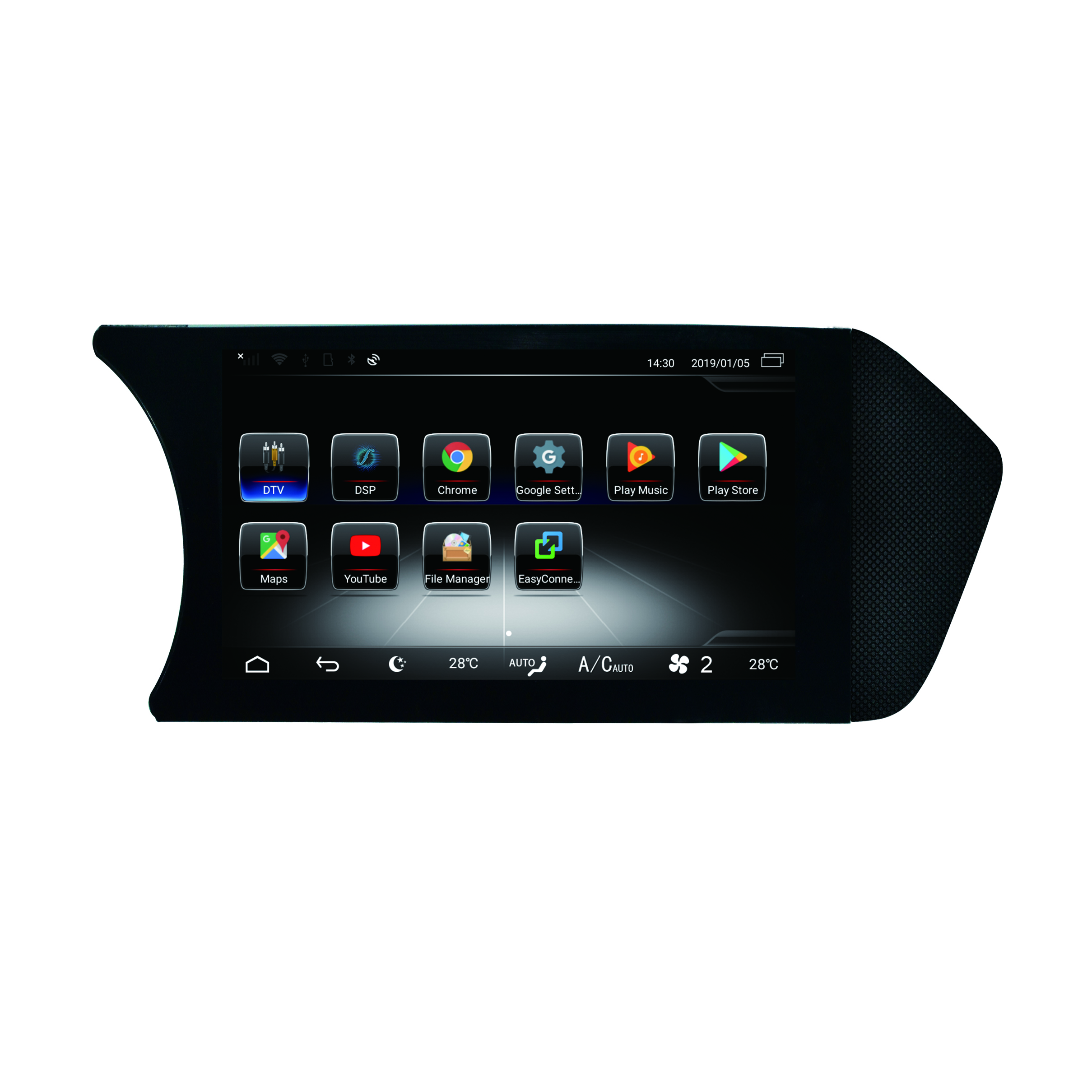 Mercedes C klasse W204 2012 tm 2014 navigatie carkit touchscreen DAB+