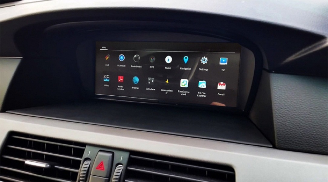 BMW E60 5 serie navigatie carkit android 12 met draadloos apple carplay en android auto