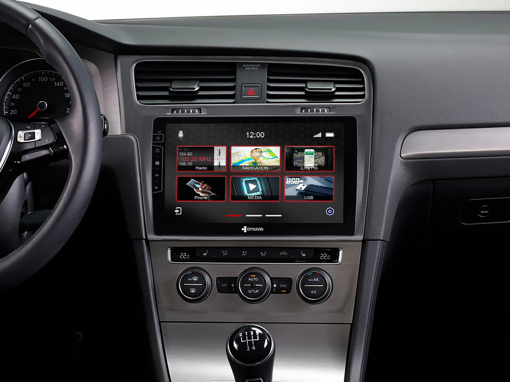 Navigatie VW Golf 7 10.1 Touch Screen parrot carkit overname boordcomputer apple car play android auto TMC