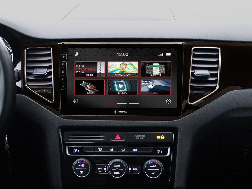 Navigatie vw sportsvan/ Golf 7 plus touch Screen parrot carkit overname boordcomputer touchscreen carplay android auto TMC