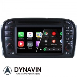 Mercedes R230 radio navigatie android 12 draadloos apple carplay android auto overname