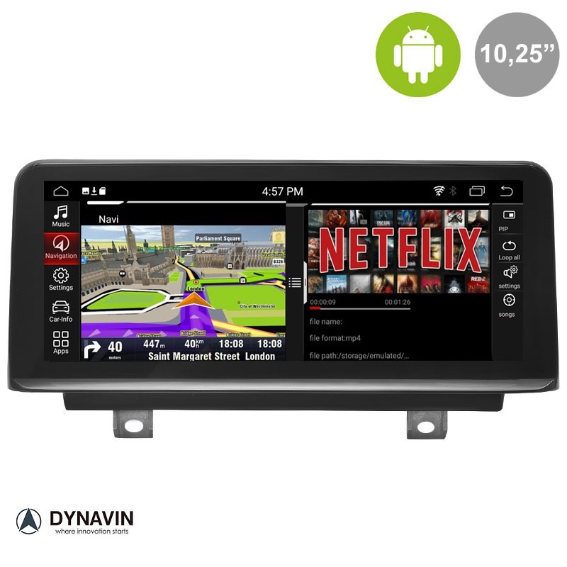 BMW F20 1 SERIE 2011-2016  10,25 inch navigatie android 11 USB overname iDrive met apple carplay en android auto