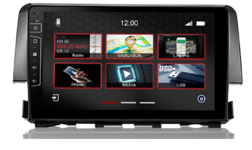 Navigatie honda civic vanaf 2016  parrot carkit overname boordcomputer TMC DAB+ Carplay