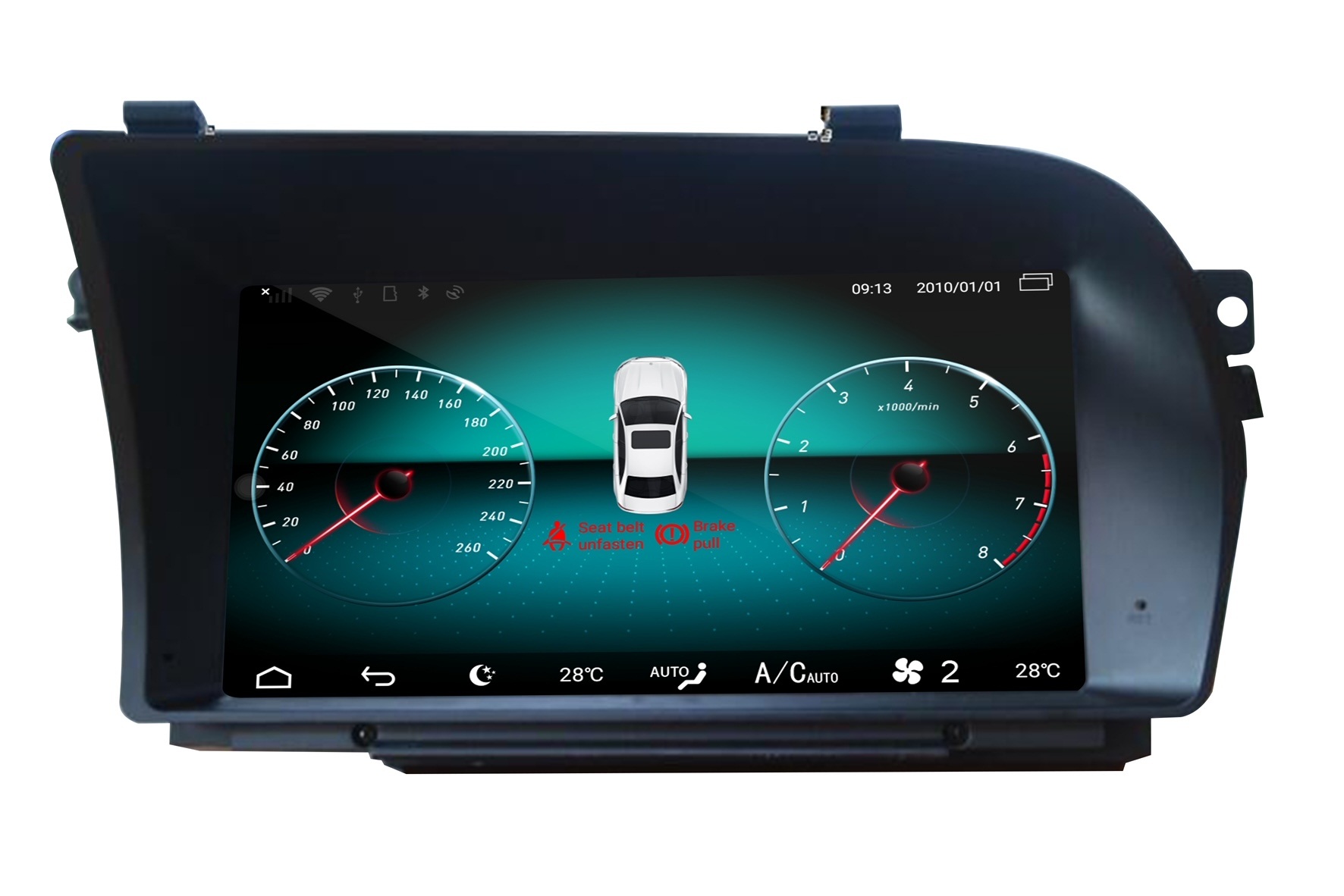 Navigatie Mercedes W221 S klasse carkit 9.5 inch touchscreen android 10