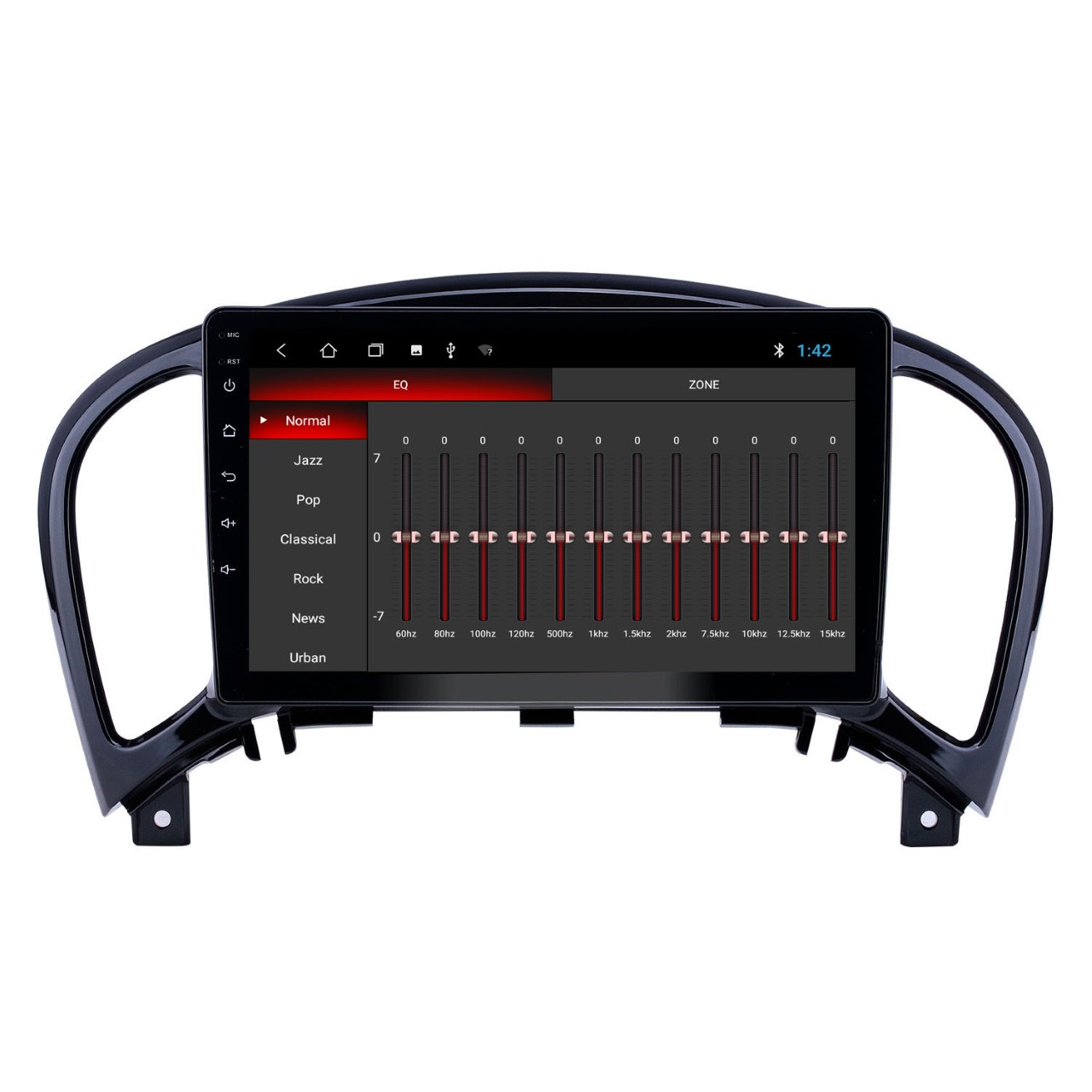 Nissan juke 2011-2017  navigatie dvd carkit 10 inch scherm android 10 usb 32GB