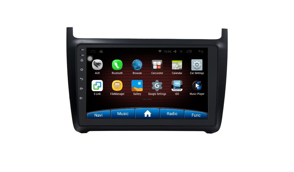 Navigatie vw polo vanaf 2014 navigatie 10.1 inch scherm carkit carplay en android auto 64GB