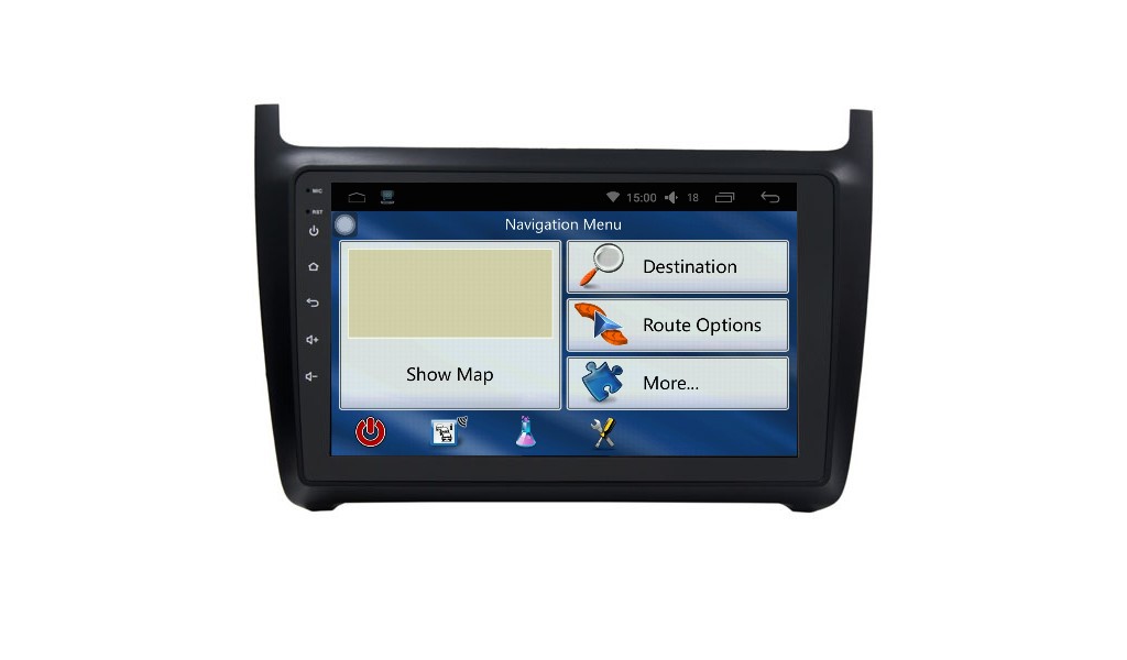 Navigatie vw polo vanaf 2014 navigatie 10.1 inch scherm carkit carplay en android auto 64GB