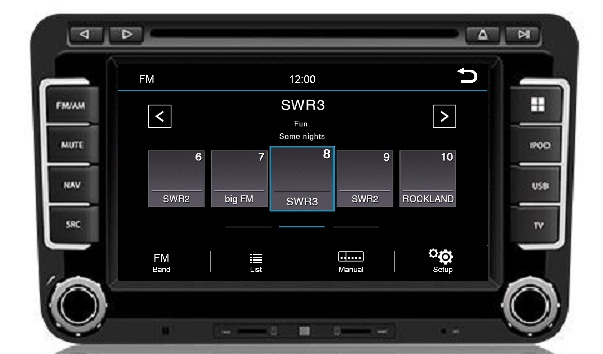 Geschikt voor volkswagen EOS Navigatie apple carplay Android auto Parrot carkit TMC DAB+