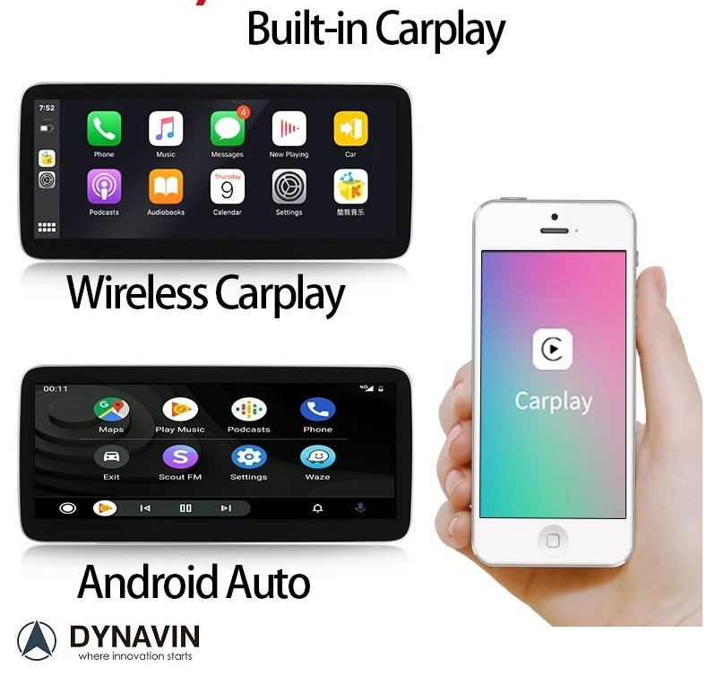 Mercedes CLA navigatie 2015-2018  carkit android 10 met apple carplay 64 GB