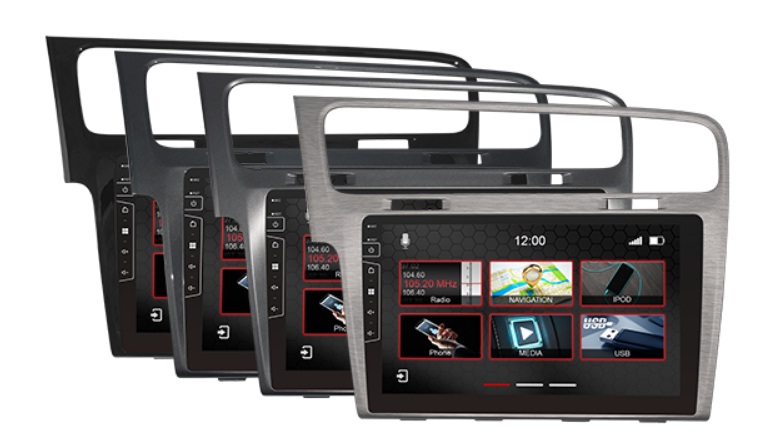 Navigatie VW Golf 7 10.1 Touch Screen parrot carkit overname boordcomputer apple car play android auto TMC