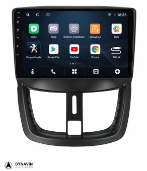 Peugeot 207 radio navigatie carkit android 14 draadloos apple carplay android auto usb 64GB