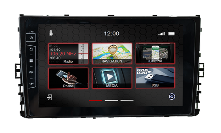 Navigatie voor VW Transporter T6 facelift touch Screen parrot carkit overname boordcomputer TMC Carplay android auto