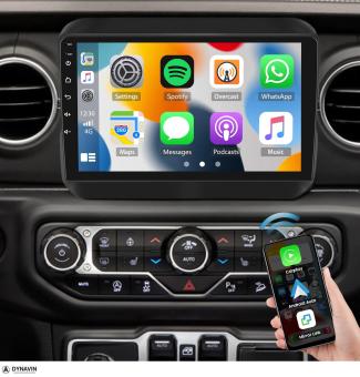 Navigatie Jeep Wrangler 2018-2022 carkit android 15 touchscreen usb apple carplay android auto
