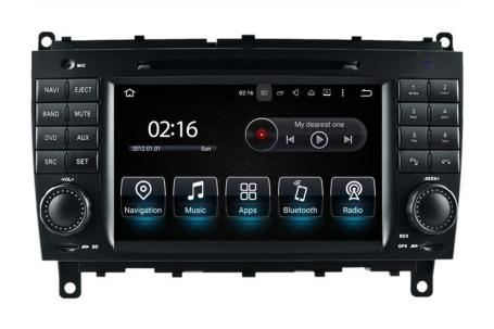 Mercedes CLK w209 Klasse vanaf 2004  navigatie dvd Parrot carkit carplay Android auto