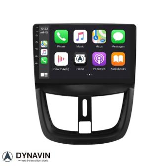 Peugeot 207 radio navigatie carkit android 14 draadloos apple carplay android auto usb 64GB