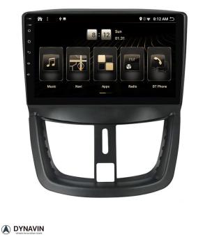 Peugeot 207 radio navigatie carkit android 14 draadloos apple carplay android auto usb 64GB