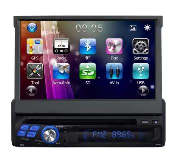 1 din navigatie klapscherm carkit android 12 draadloos apple carplay android auto