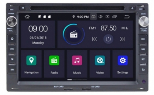 2DIN autoradio met CD/DVD Bluetooth, USB en Navigatie. (Handsfree bellen)