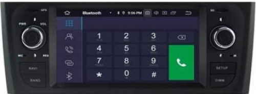 Fiat Punto 1999 tot 2010 passend navigatie autoradio systeem op basis van Android