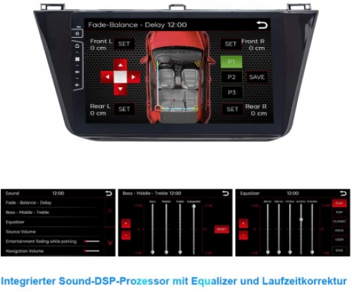 Navigatie VW tiguan vanaf 2017 touch Screen parrot carkit overname boordcomputer TMC DAB+ Carplay android Auto Bekijk a