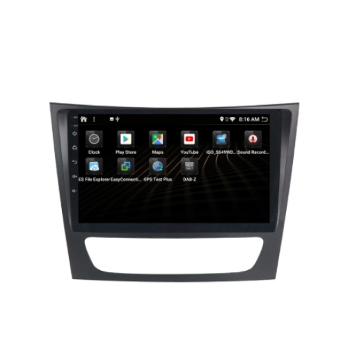 Navigatie voor Mercedes E Klasse W211 vanaf 2018 touchScreen android 10 carkit Apple Carplay android auto