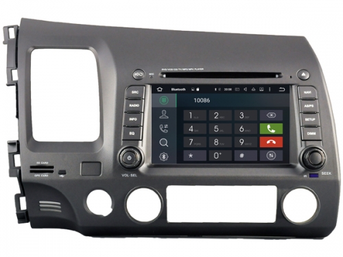 Honda Civic 2006 tot 2011 passend navigatie autoradio systeem op basis van Android