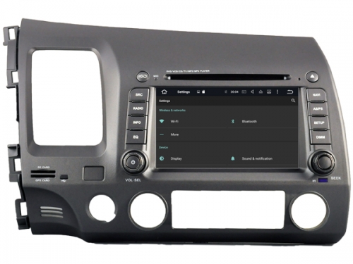 Honda Civic 2006 tot 2011 passend navigatie autoradio systeem op basis van Android